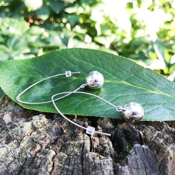 925 Sterling Silver Dome Boho Earrings - Picture 5 of 5